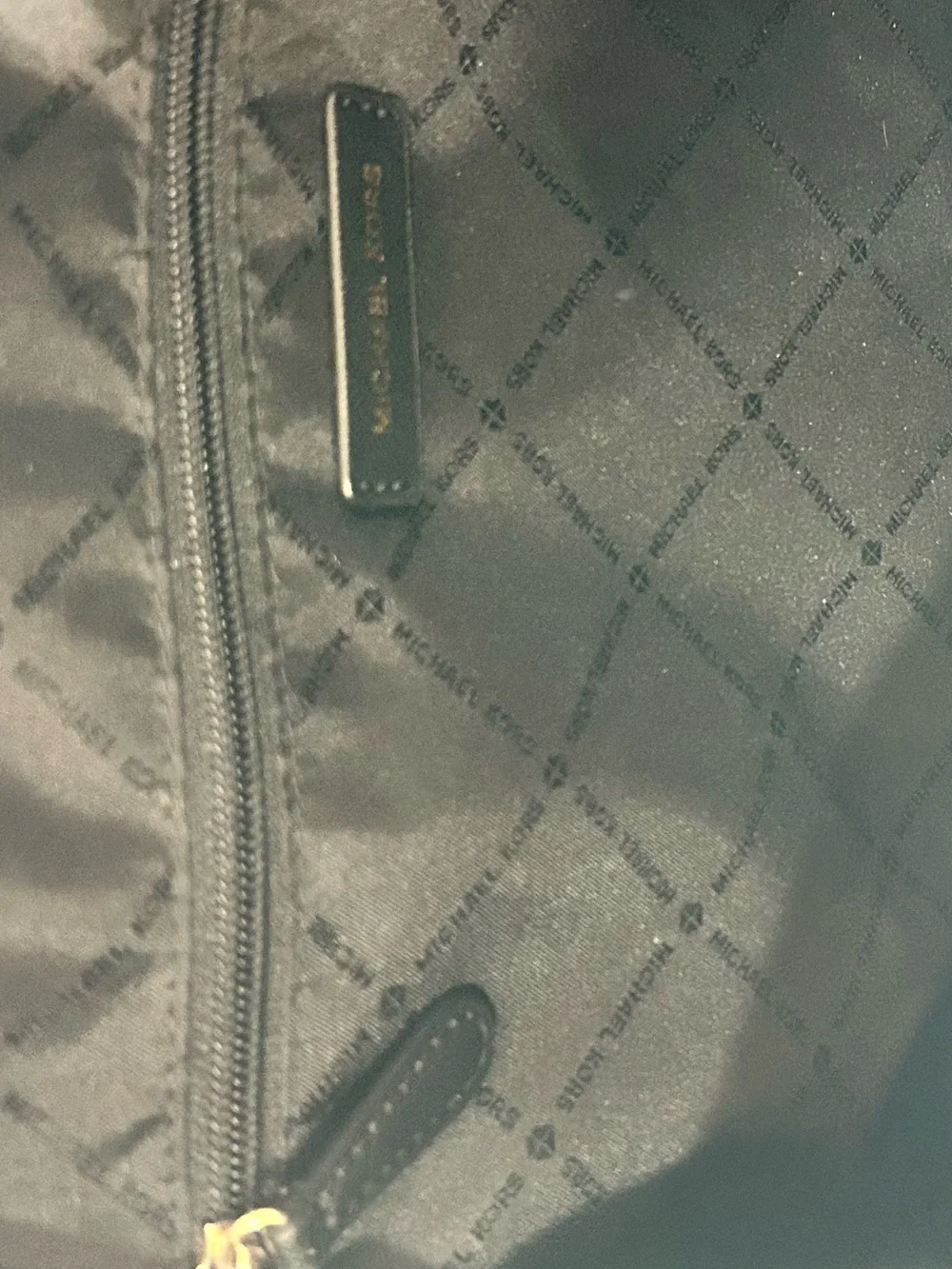 Michael Kors Black Tote with Gold Accents
